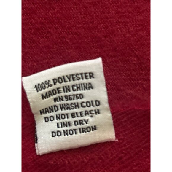 Jessica McClintock Dark Red Shawl With Pearl/Silver Ball Accents - Picture 5 of 8